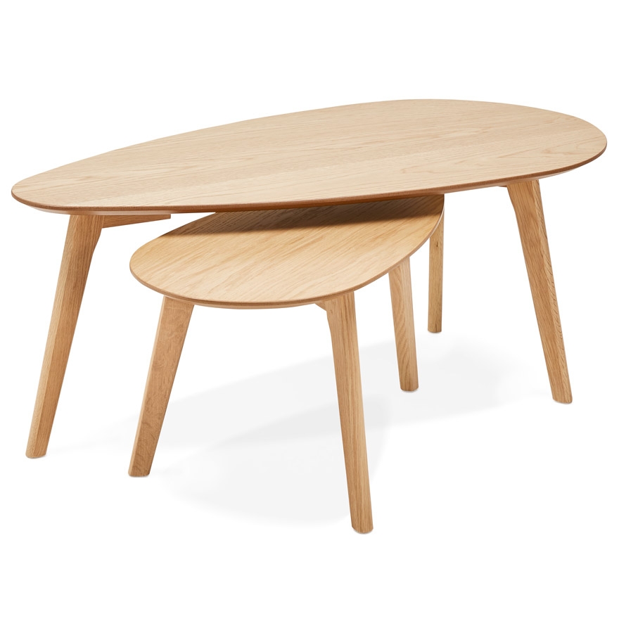 Alterego Table basse STOKOLM Couleur du cadre Nature Plateau de table Nature