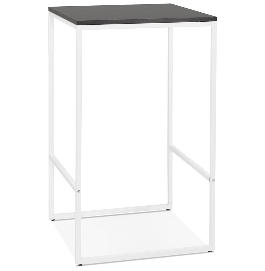 Table haute industrielle ORTOS | Noir et Blanc | 60x60x102 cm