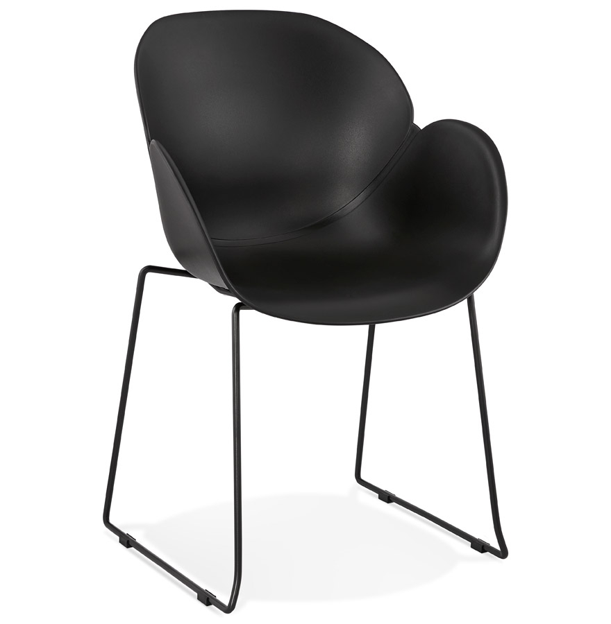 Alterego Fauteuil ZAKARY Couleur du piètement Noir Assise Noir
